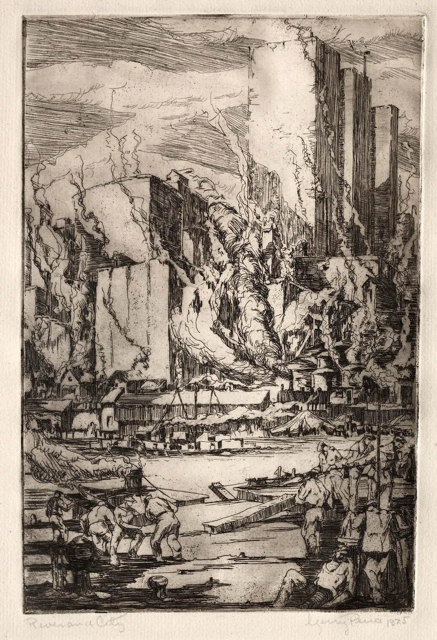 River and City by Elbridge Gerry Peirce