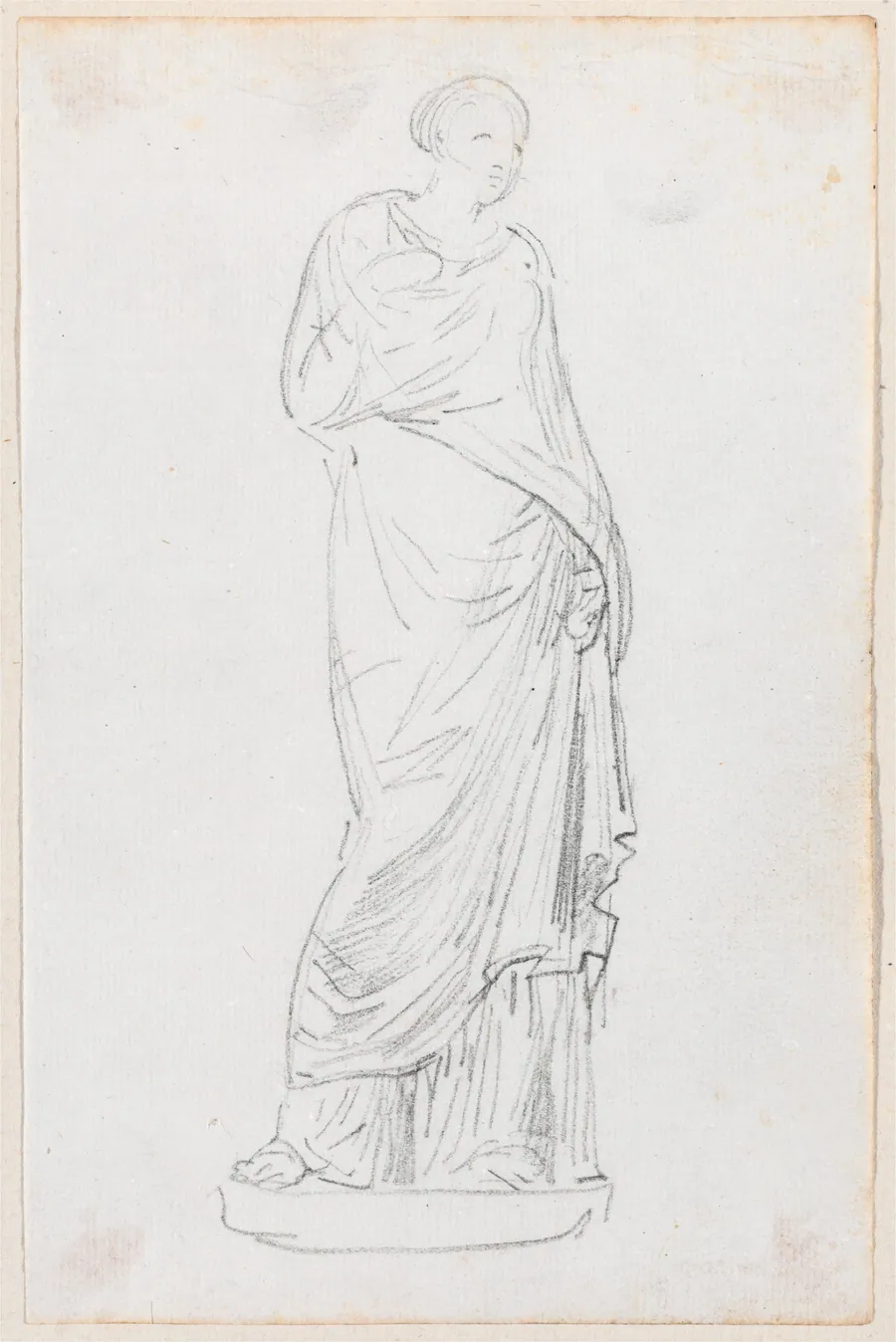 Statue of a Female in a Toga by Hubert Robert