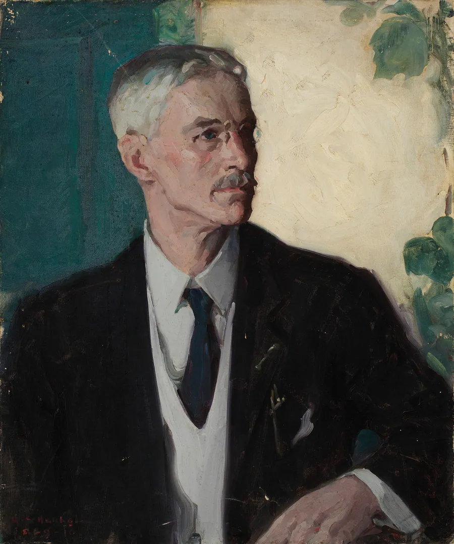 Portrait of H. Siddons Mowbray by Henry Salem Hubbell, born Paola, KS 1870-died Miami, FL 1949