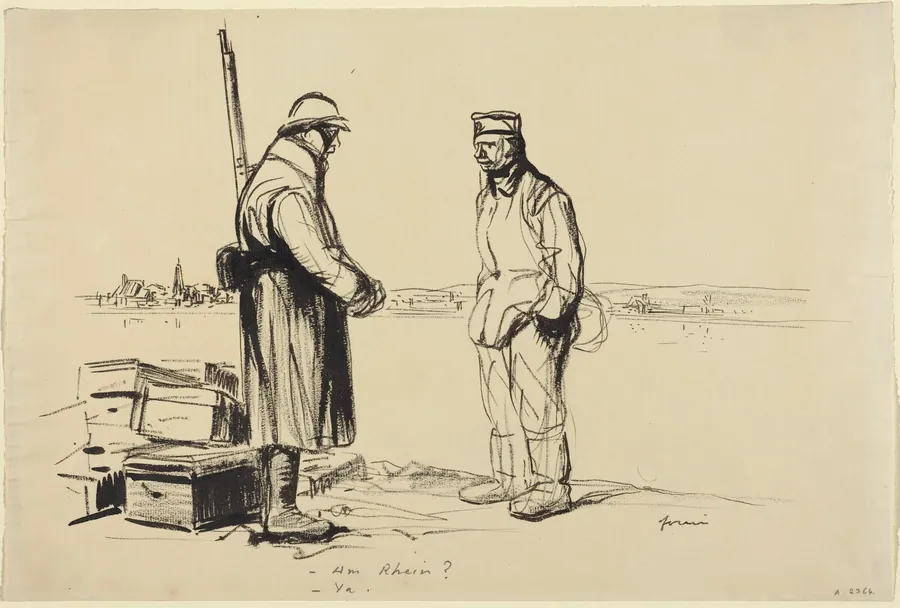 -Am Rhien?  -Ya. by Jean-Louis Forain