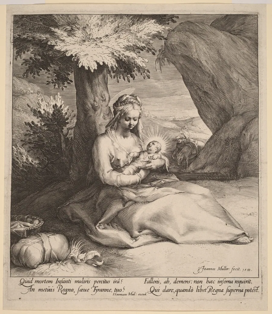 Rest on the Flight into Egypt by Jan Muller