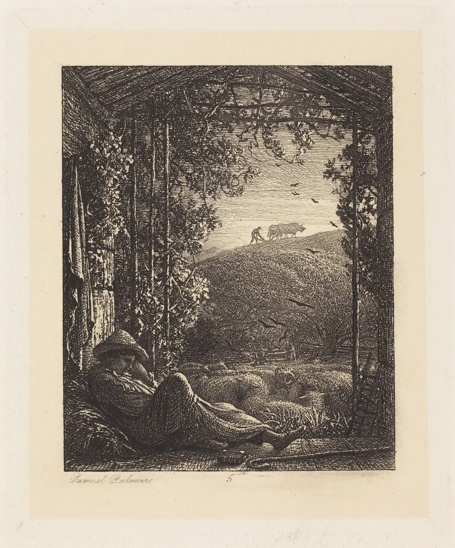 The Sleeping Shepherd; Early Morning by Samuel Palmer