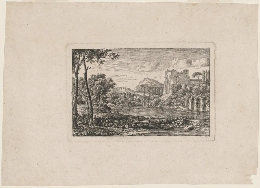 River Landscape in the Roman Campagna by Johann Christian Reinhart
