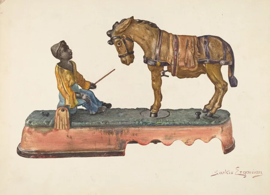 Cast Iron Mule Bank by Sarkis Erganian
