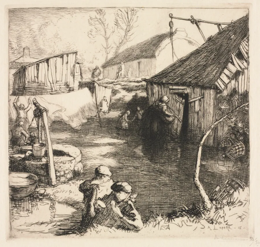 Fishermen's Quarters (Saint-Jean-de-Monts) by Auguste Louis Lepère