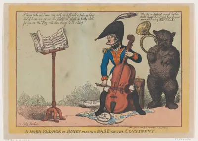 A Hard Passage, or Boney Playing Base on the Continent