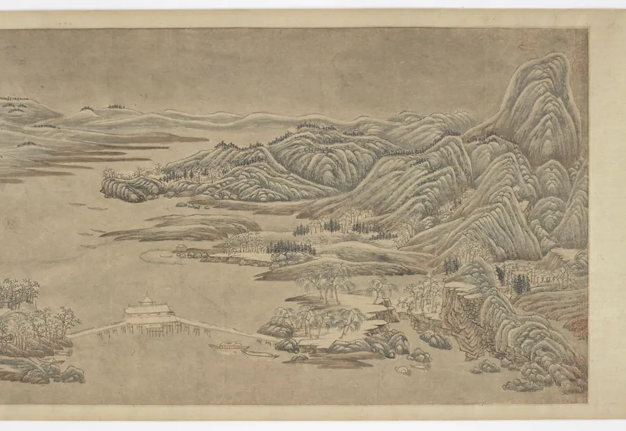 Snow clearing on mountains and rivers, after Wang Wei by Formerly attributed to Zhao Yuan (mid- to late 14th century)