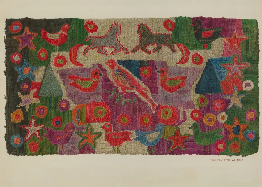 Hooked Rug by Charlotte Angus