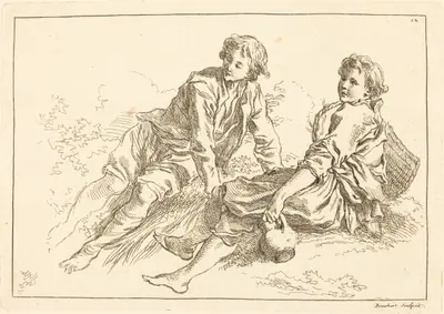 Reclining Shepherd Boys