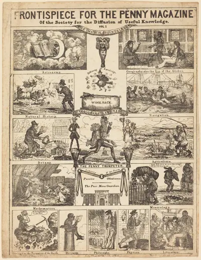 Frontispiece for the Penny Magazine of the Society for the Diffusion of Knowledge: Vo