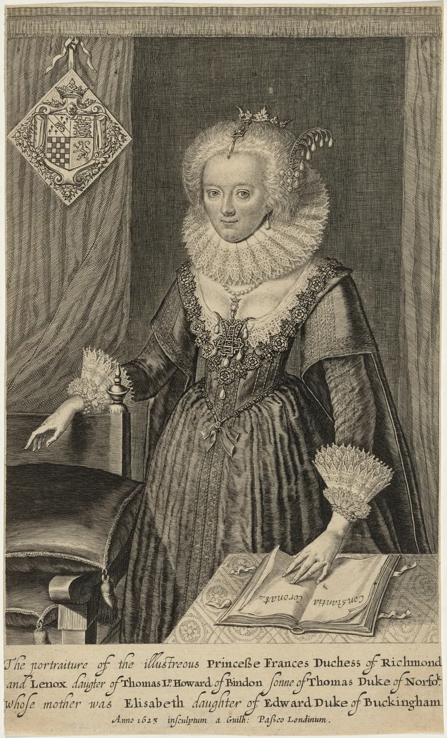 Frances Howard, Duchess of Richmond by Willem de Passe