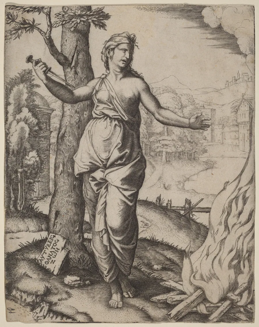 Dido by Marcantonio Raimondi