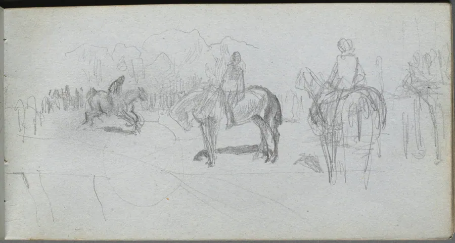 Sketchbook, page 52: Figure Study by Ernest Meissonier