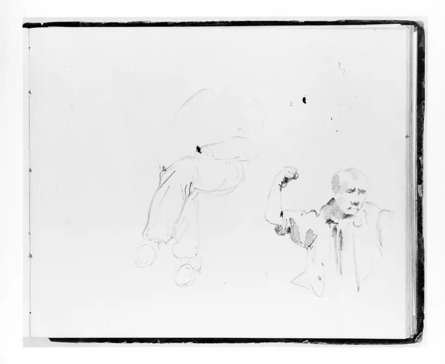 Study of Crossed Legs and Man Making a Fist (from Sketchbook) by Francis William Edmonds