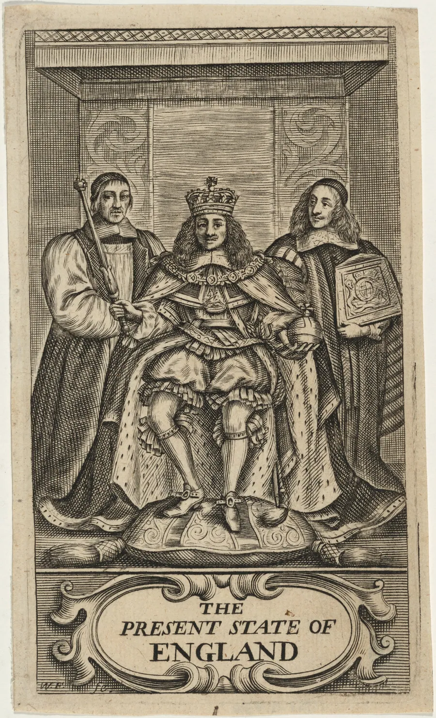 Title Page to The Edward Chamberlayne, The Present State of England by William Faithorne