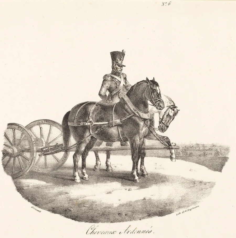 Cheveaux des Ardennes by Théodore Gericault