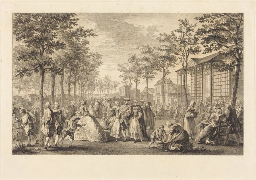 La promenade des remparts de Paris by Pierre-Francois Courtois