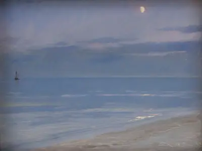 Måneskin ved Skagen Strand