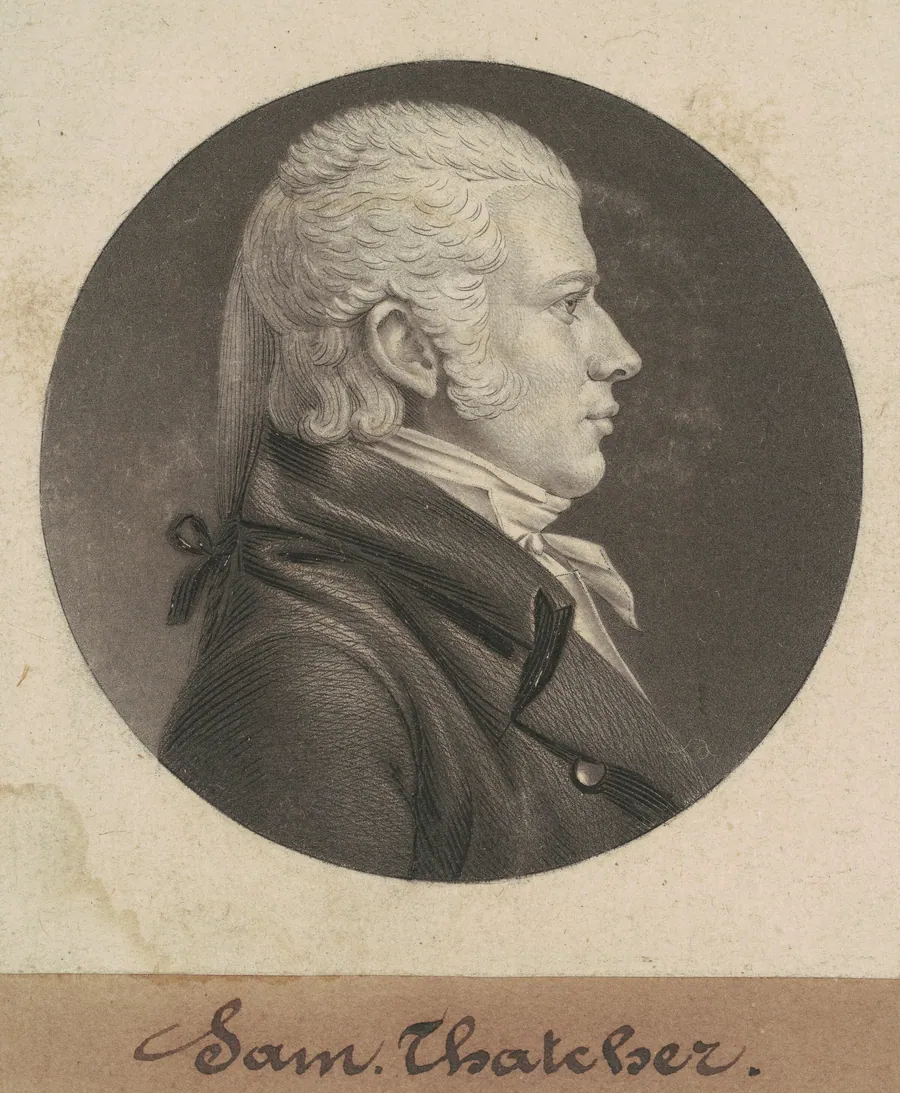 Samuel Thatcher by Charles B. J. Févret de Saint-Mémin