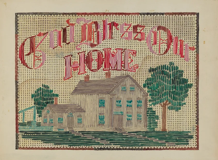 Embroidered Picture by Evelyn Bailey