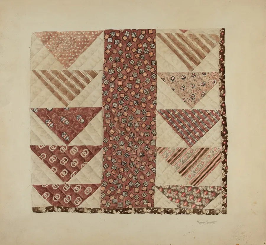 Patchwork Quilt (Section) by Henry Granet