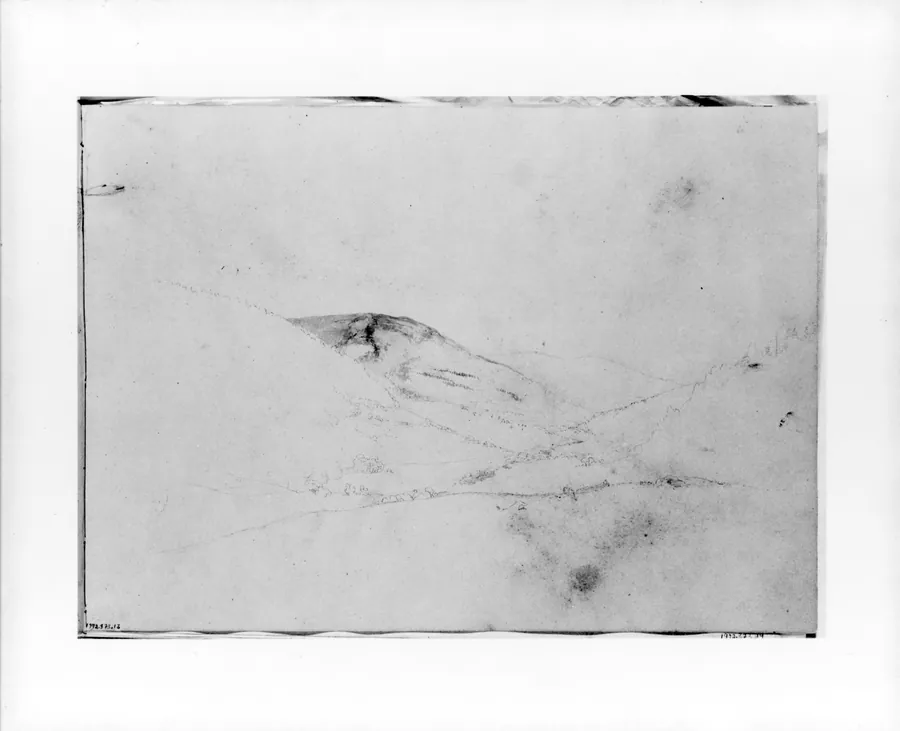 Mountain View [Catskills?] (from Sketchbook) by Thomas Hewes Hinckley