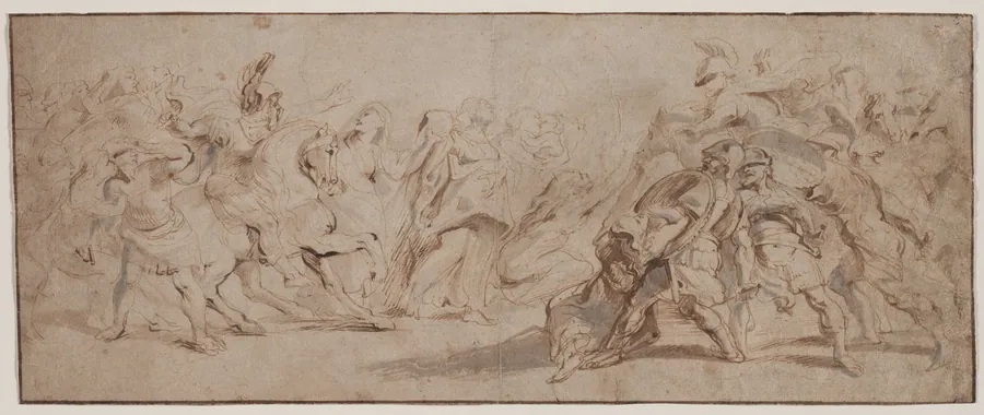 Reconciliation of the Romans and the Sabines (recto) by Peter Paul Rubens