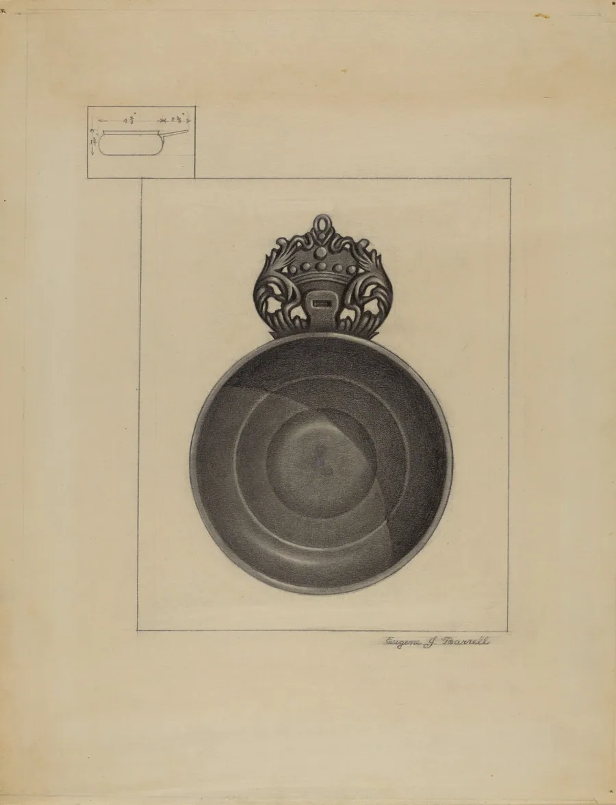 Pewter Porringer by Eugene Barrell