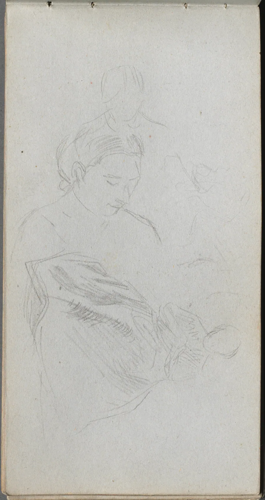 Sketchbook, page 82: Study of Fgures by Ernest Meissonier