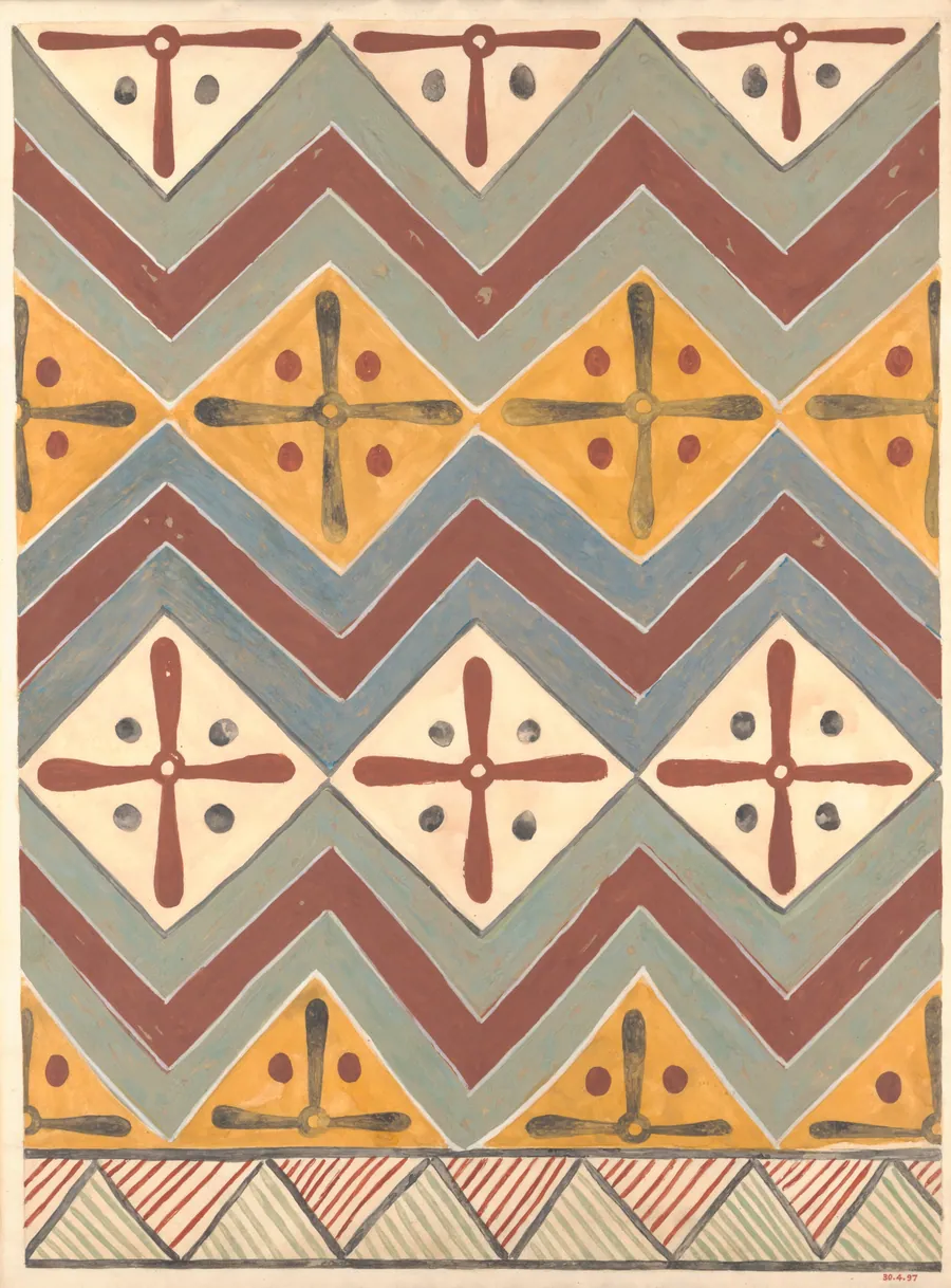 Ceiling Pattern, Tomb of Qenamun by Charles K. Wilkinson