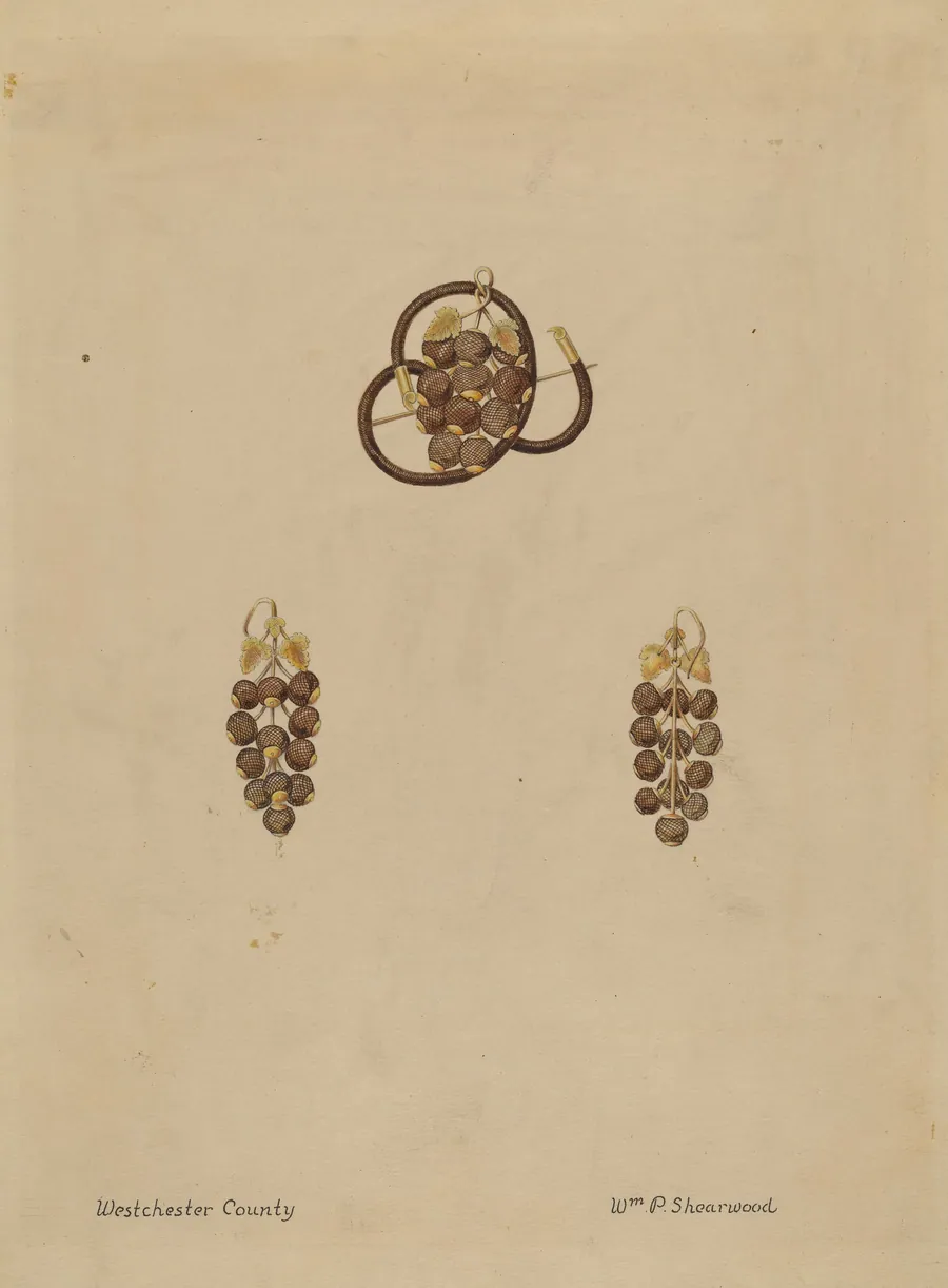 Hair Brooch and Earrings by William P. Shearwood