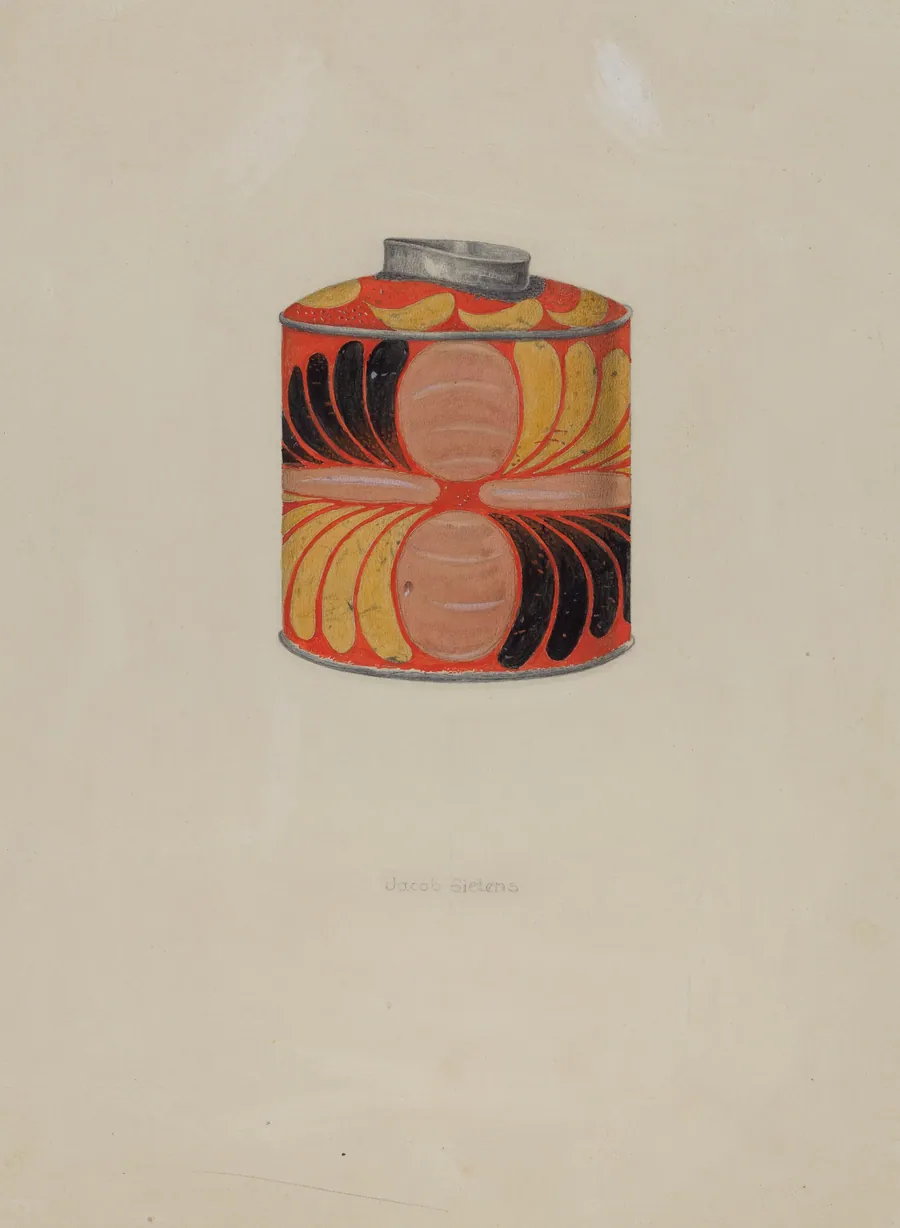 Toleware Tin Tea Caddy by Jacob Gielens