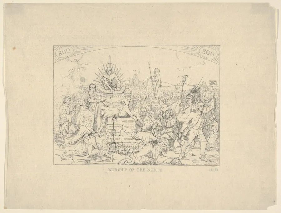 Worship of the North (from Confederate War Etchings) by Adalbert John Volck