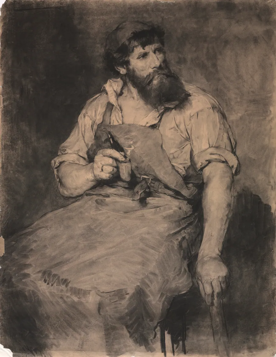 Smithy, study for "Das Gericht" by Samuel H. Crone