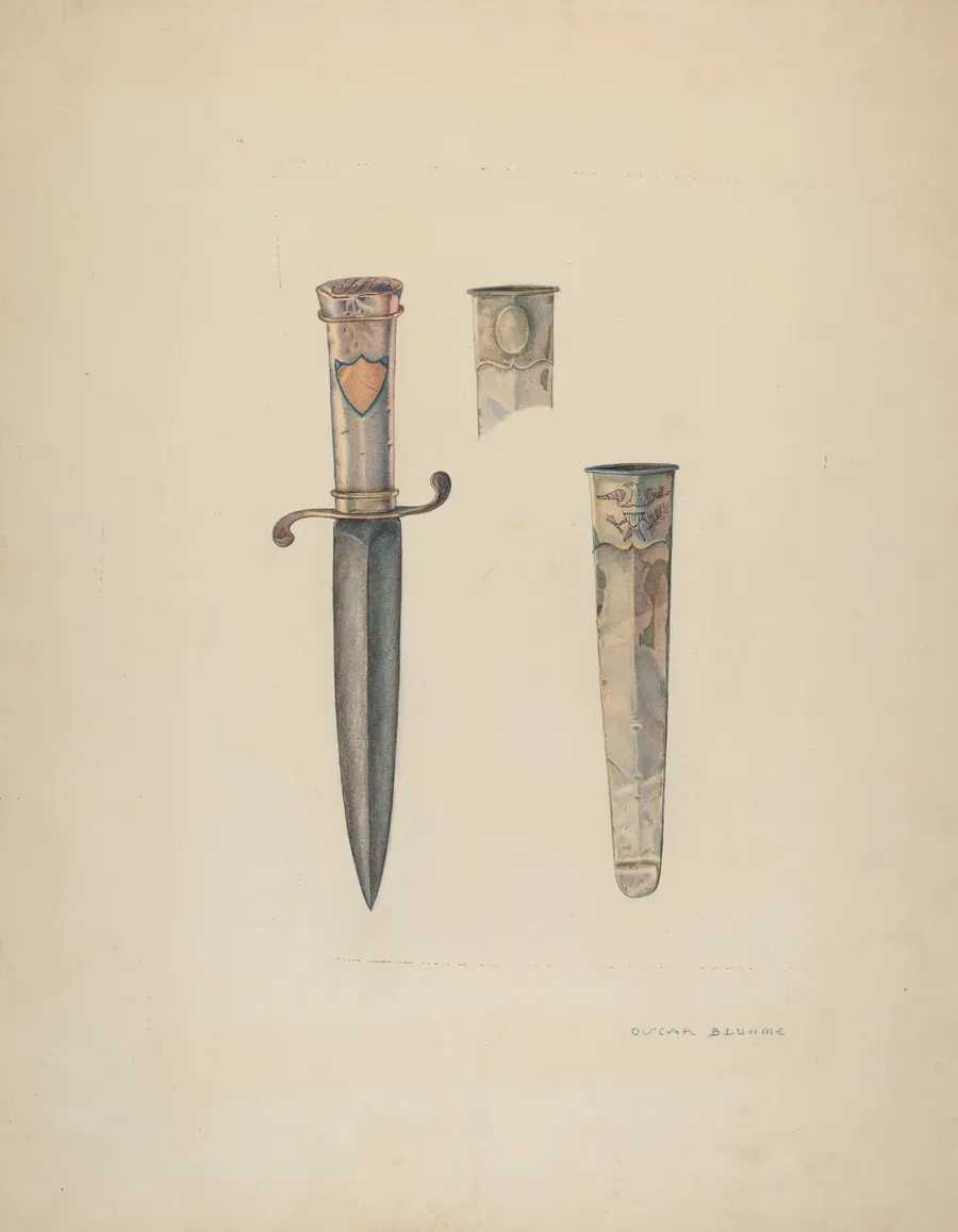 Silver Dagger and Sheath by Oscar Bluhme