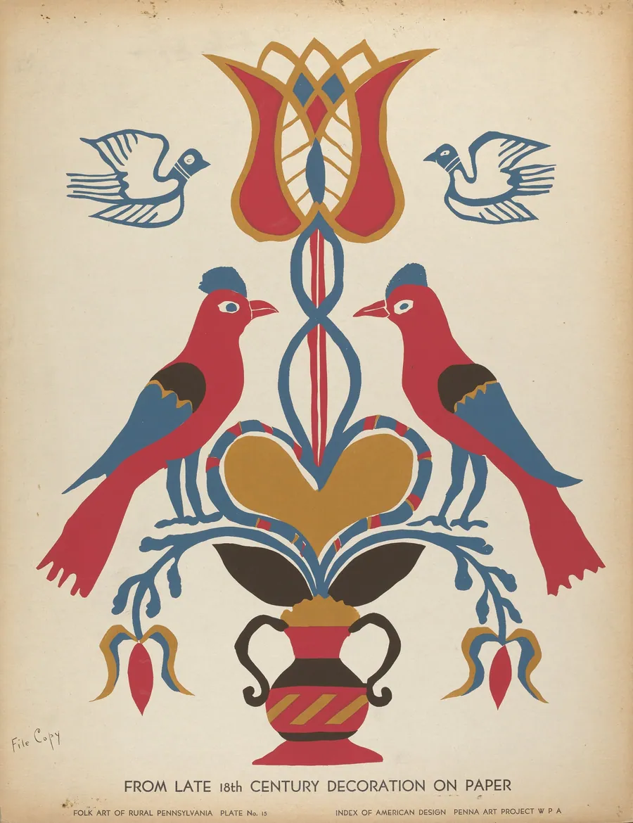Plate 15: From the Portfolio "Folk Art of Rural Pennsylvania" by American 20th Century