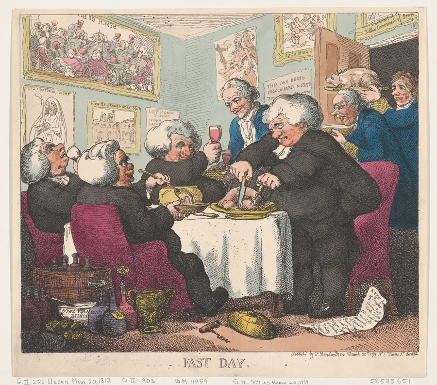 Fast Day by Thomas Rowlandson