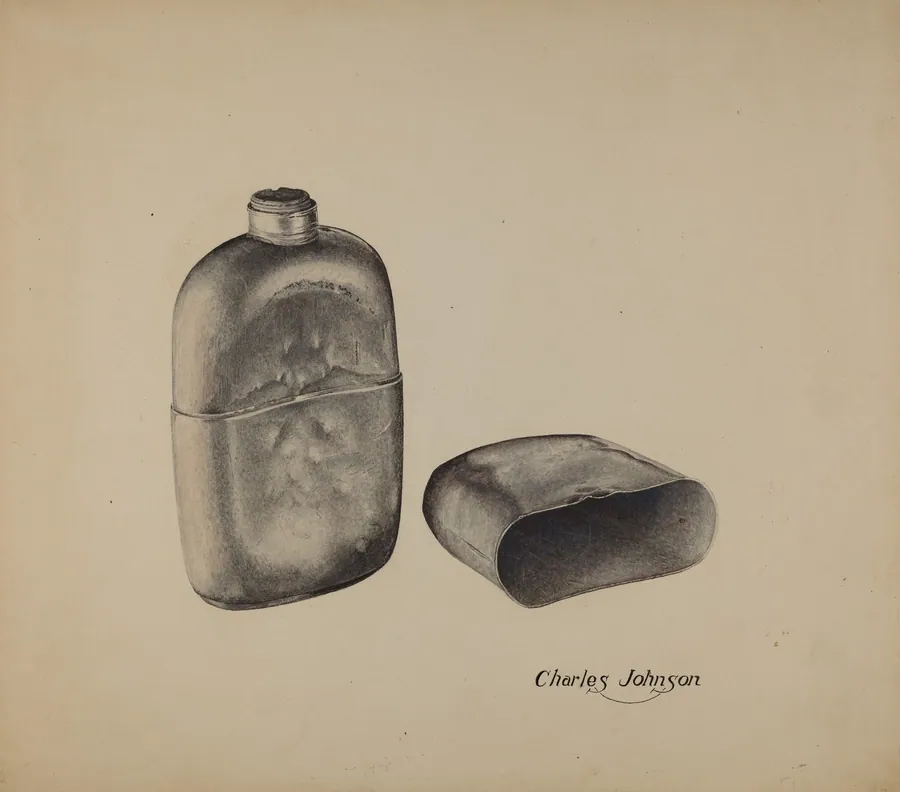 Pewter Flask by Charles Johnson