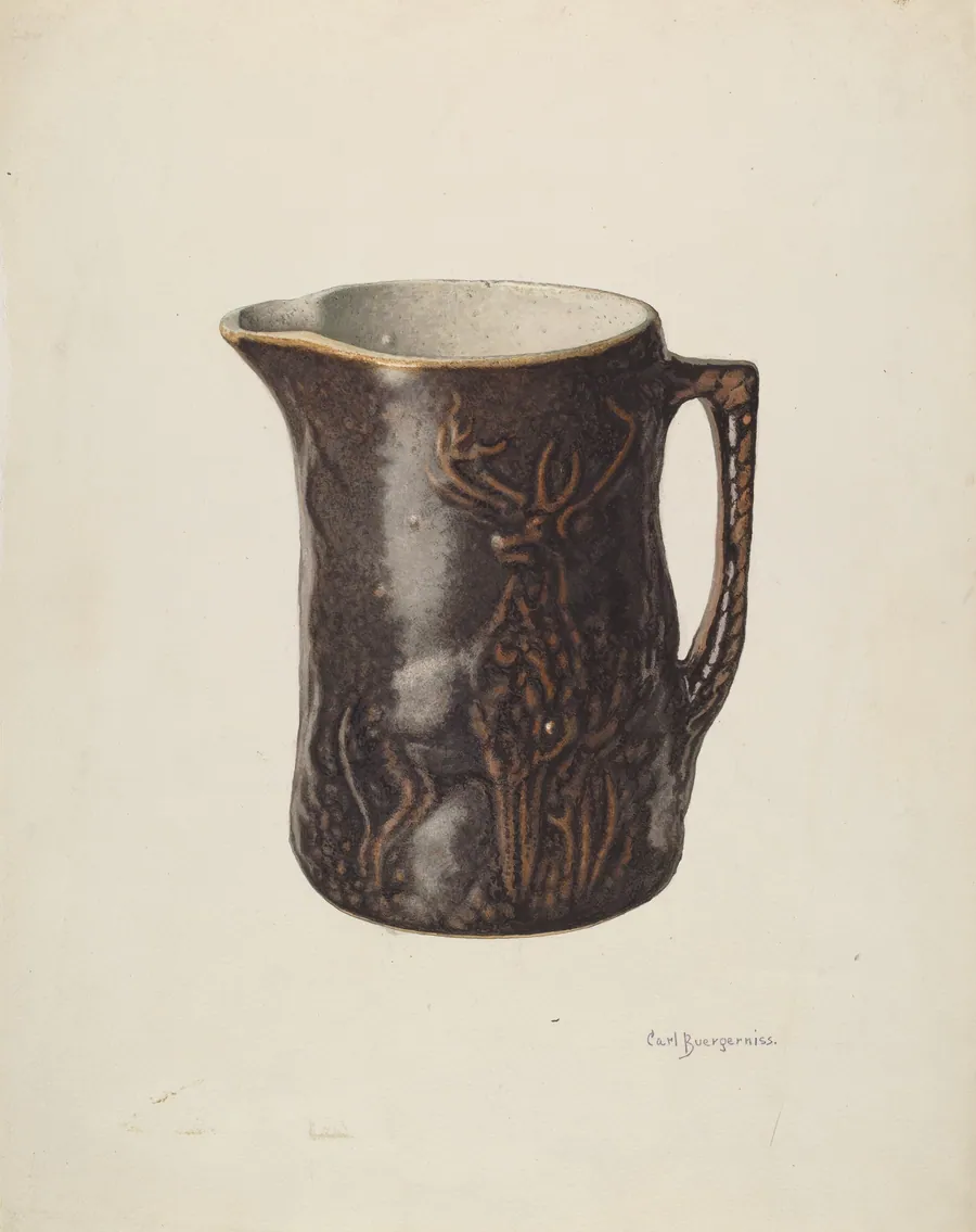 Wide Top Jug or Pitcher by Carl Buergerniss