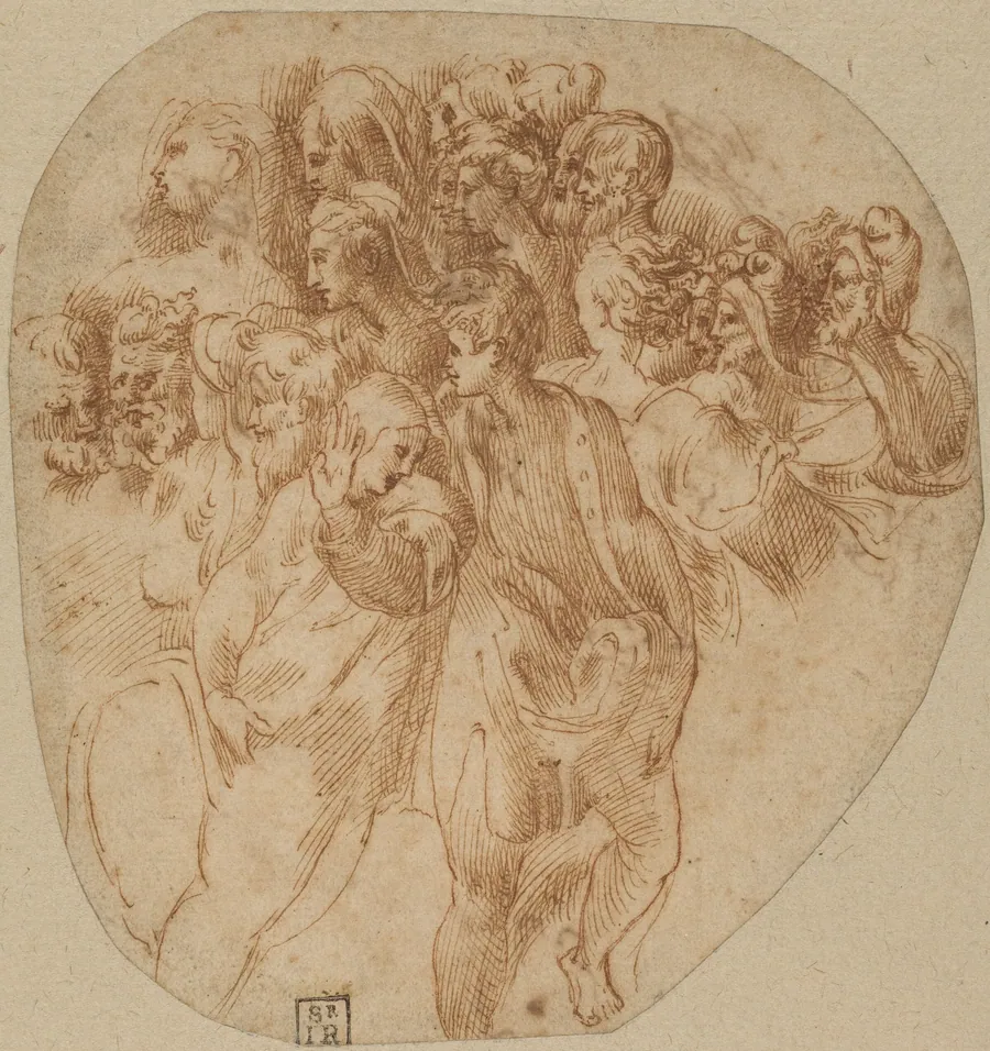 Figures Studies [recto] by Girolamo Mazzola Bedoli