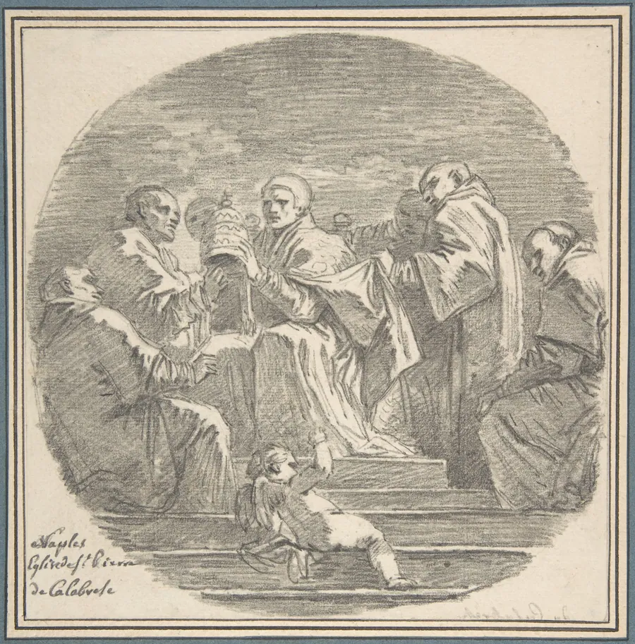 Saint Celestine V Renouncing the Papacy, after Mattia Preti by Jean Honoré Fragonard