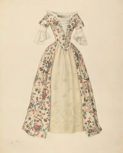 Dress with Quilted Petticoat