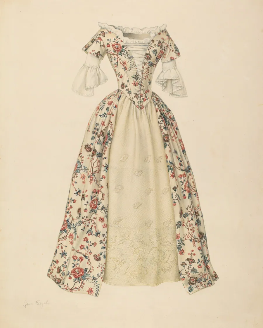 Dress with Quilted Petticoat by Jean Peszel