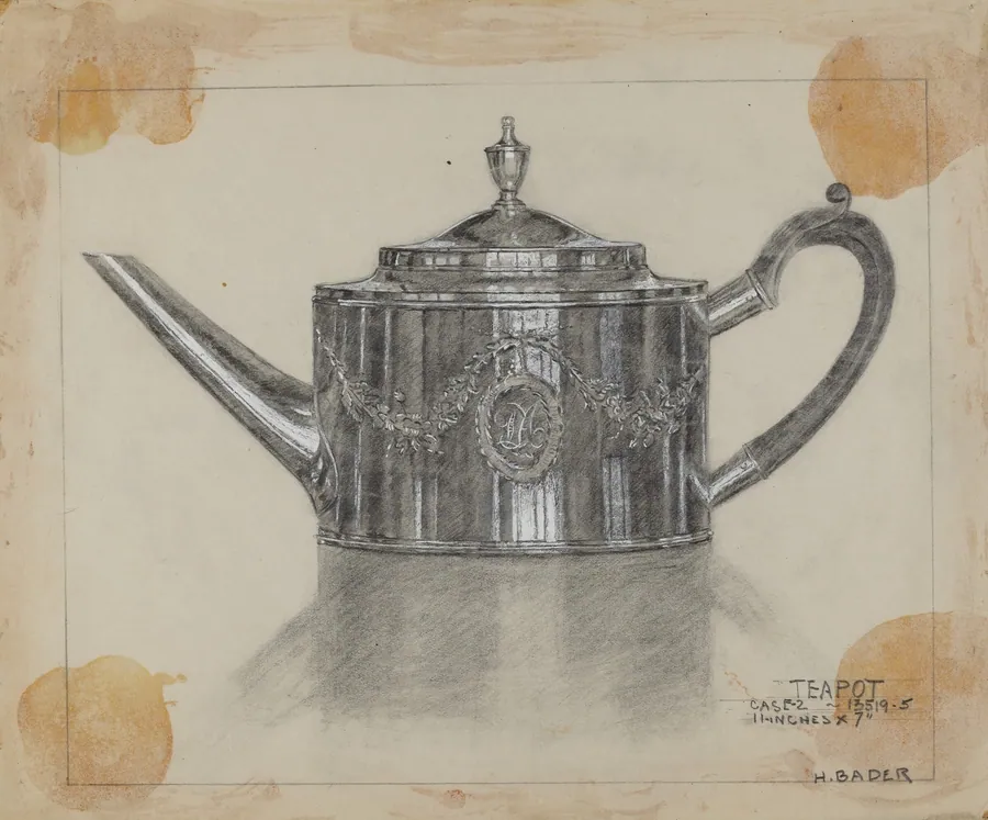Silver Teapot by Herman Bader