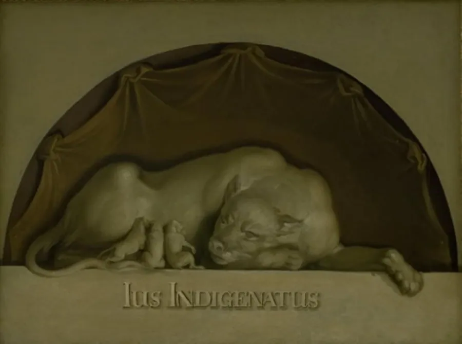 Jus indigenatus. Allegorisk fremstilling af indfødsretten by Nicolai Abildgaard