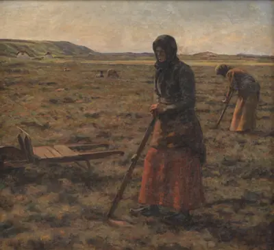 Kvinder hakker lyng