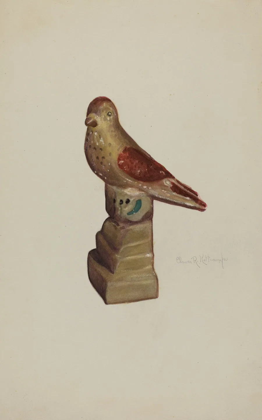 Chalkware Bird by Elmer R. Kottcamp