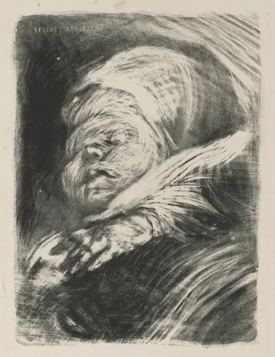 Newborn in a Bonnet (Le nouveau-né au bonnet]