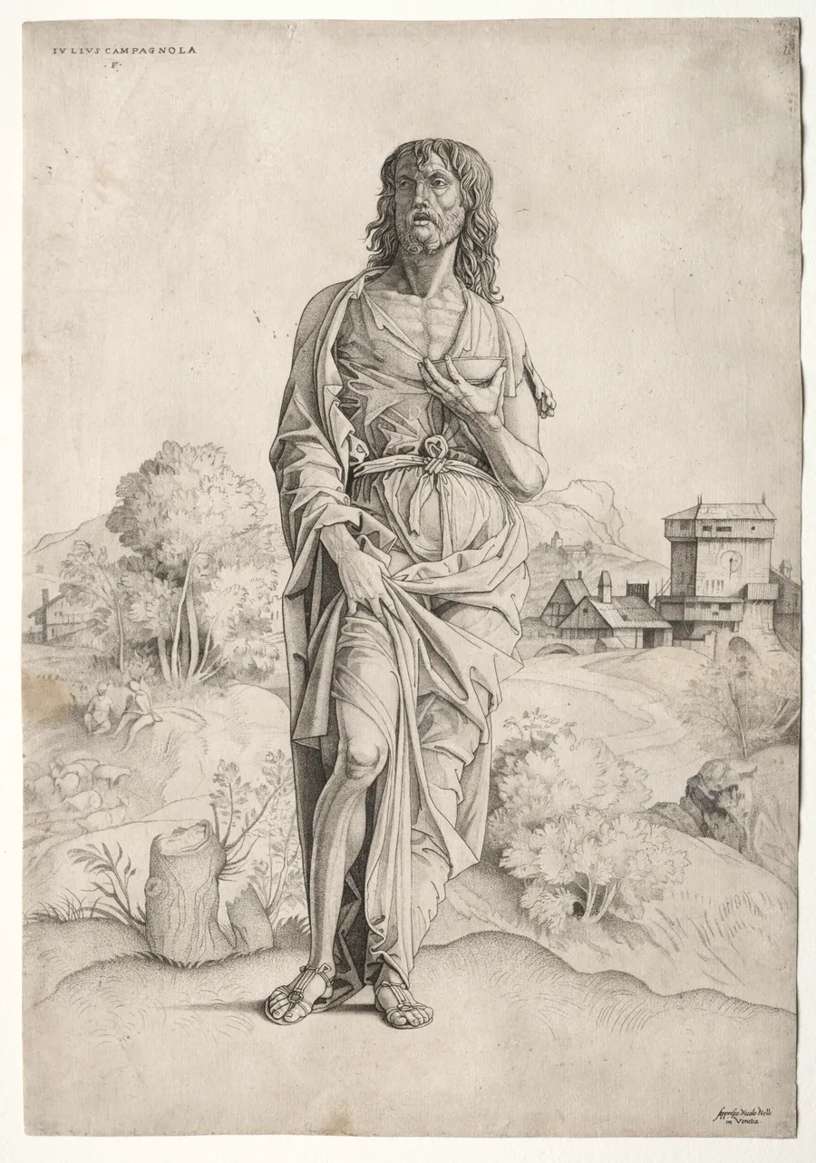 Saint John the Baptist by Giulio Campagnola
