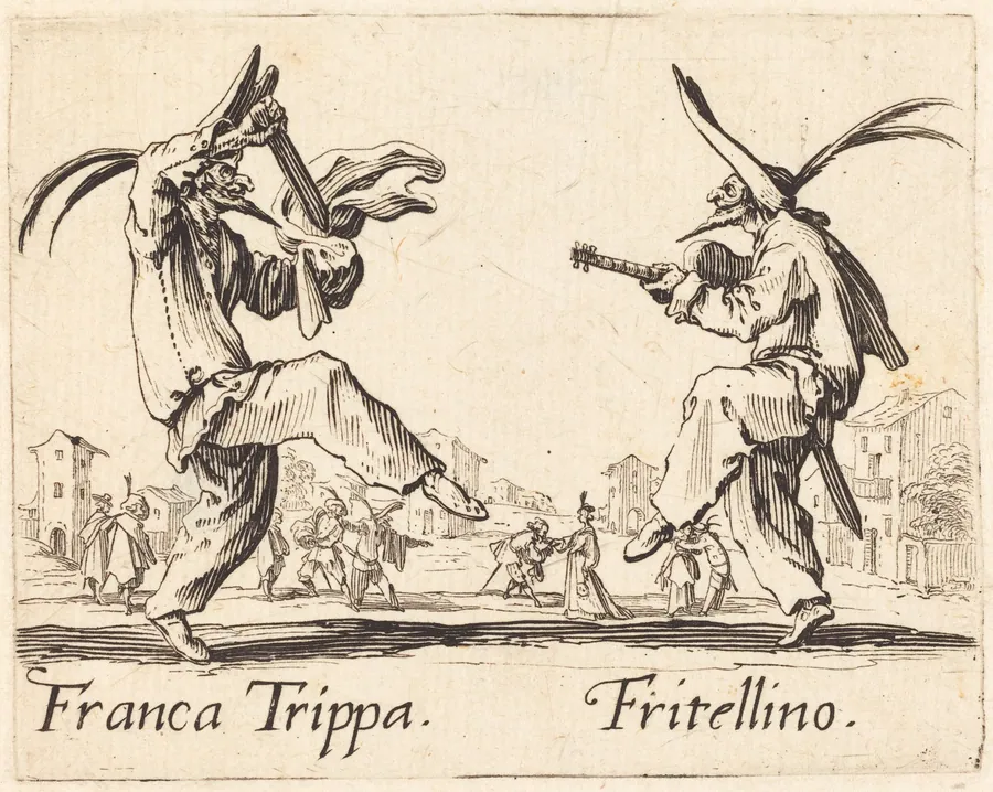 Franca Trippa and Fritellino by Jacques Callot